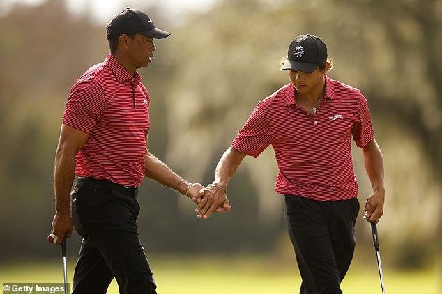 Woods' son Charlie said playing alongside his dad had been 'the most fun I've ever had'