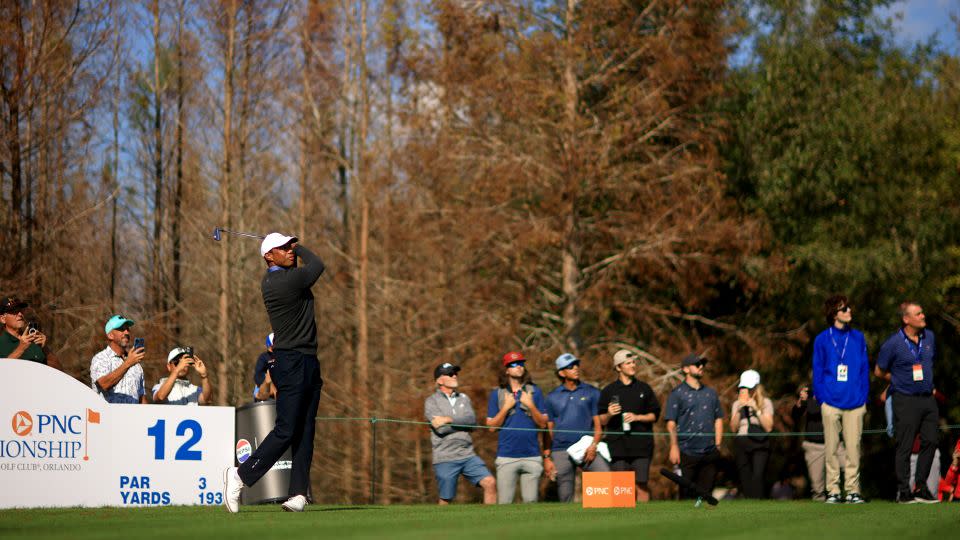 Woods is competing in his first tournament since undergoing back surgery in September. - Mike Ehrmann/Getty Images