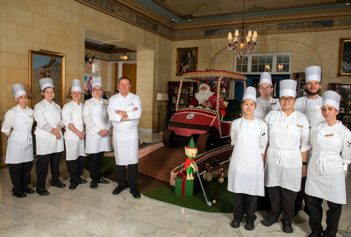More than 42 bakers helped bring the golf cart scene to life