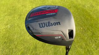 The sole of the Wilson Dynapower Carbon Driver on a grass background