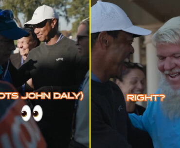 Tiger Woods can't resist cheeky John Daly jibe when spotting old rival at PNC Championship