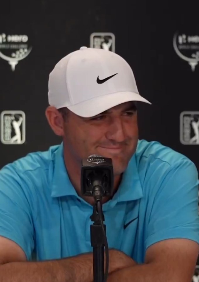 Scheffler's joke went down well in the press room