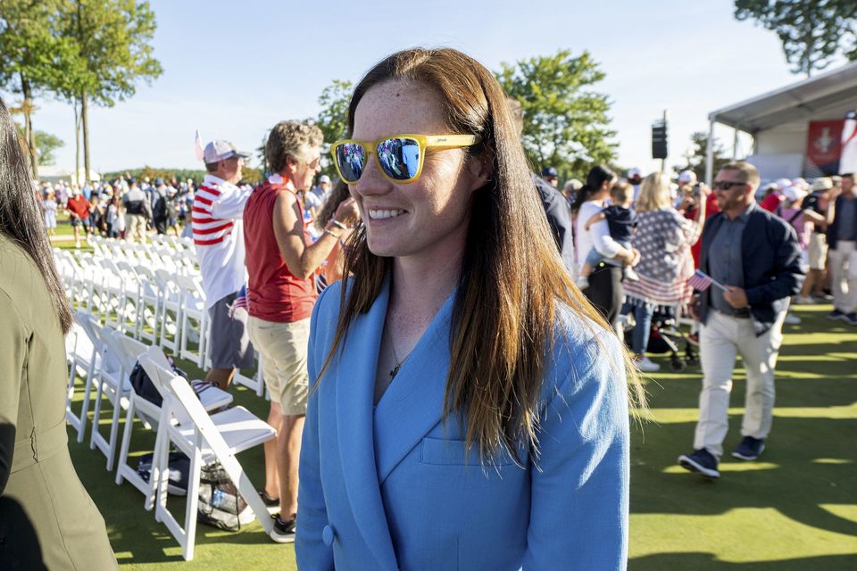 Team Europe's Leona Maguire during opening ceremony ahead of the Solheim Cup in Gainesville, Virginia last September. Photo: Tom Russo/Sportsfile