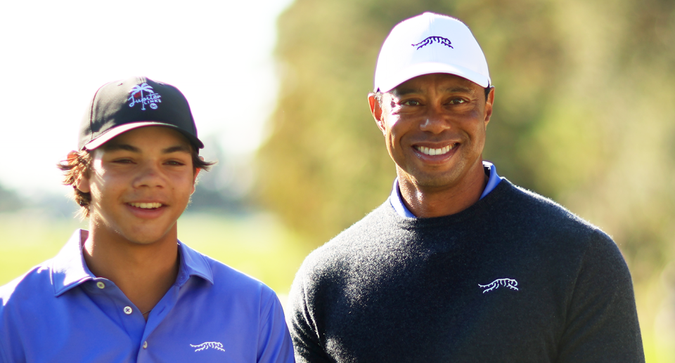 Seen here, Tiger and Charlie Woods before the PNC Championship.