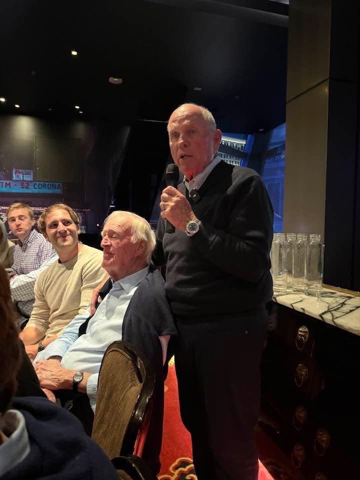 Butch Harmon speaking at his final golf school in Las Vegas. (Courtesy Billy Harmon)
