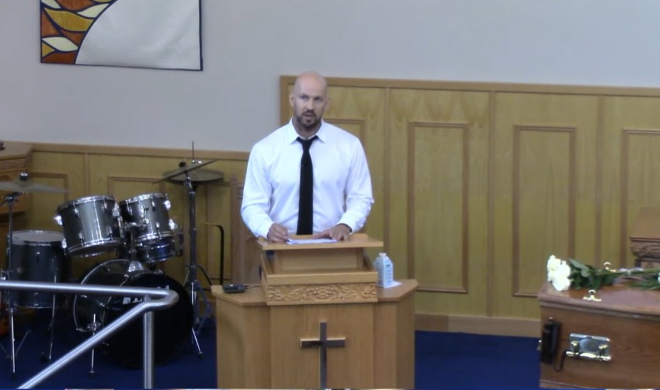 He gave an emotional eulogy dedicated to his 'hero' at his father's funeral