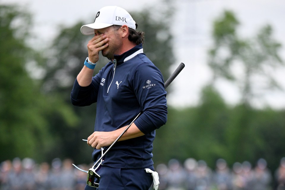 Ewen Ferguson overcome with emotion after winning the BMW International Open