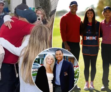 Tiger Woods hugs ex Elin Nordegren in sweet PNC Championship scene