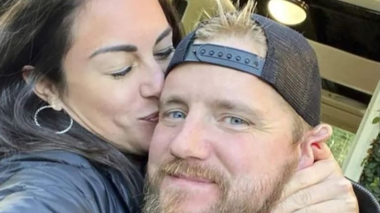 Samantha Miller and her husband-to-be Aric Hutchinson.