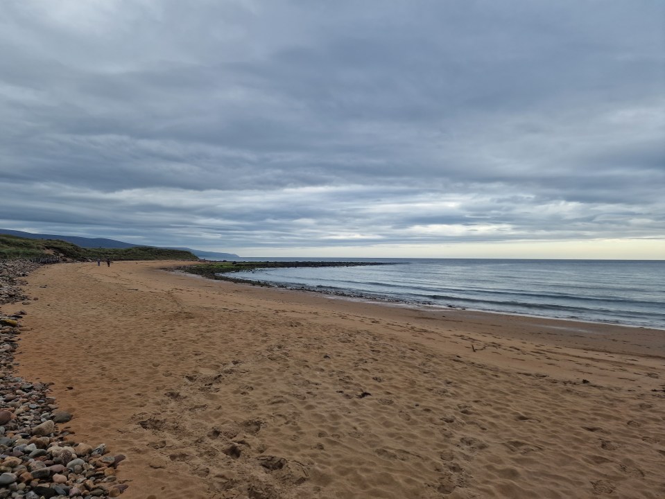 Brora beach is just a brief walk away