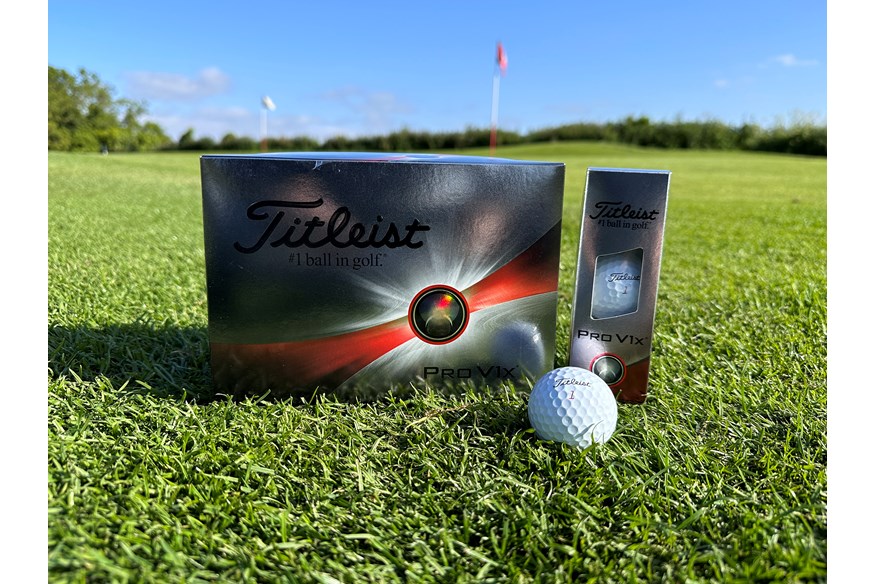 Titleist Pro V1x golf balls.