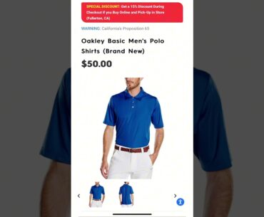 Motorhelmets Store Sale Oakley Basic Men's Polo Active Lifestyle Shirts #shortsvideo #youtubeshorts