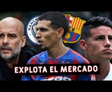 🚨EXPLOTA EL MERCADO! CITY y BARCA x COLOMBIANO ¿PEP LO FICHARA? - JAMES JUNIOR CONVERSACIONES✅