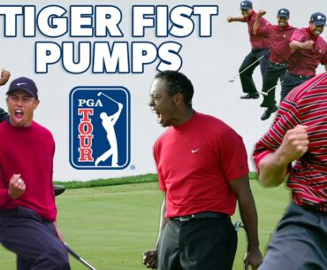 All the BEST Tiger Woods fist pumps!