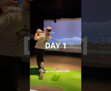 Day 1 of hitting golf balls every day