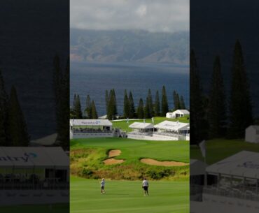 Collin Morikawa's satisfying approach on the 18th at Kapalua. #shorts
