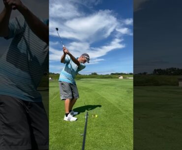 Erik practicing his wedge game!