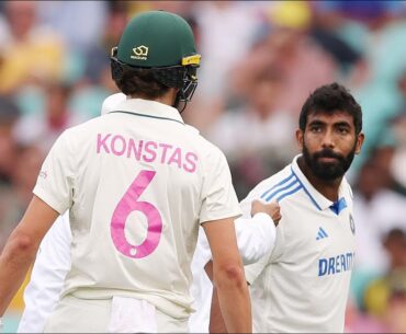 Bumrah fires up with final-ball wicket in spicy ending | Australia v India 2024-25
