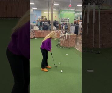 Putting at Golf Galaxy!