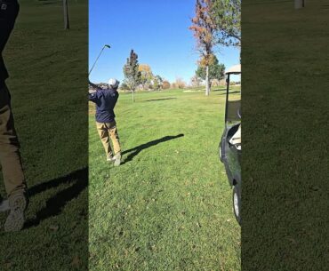 "Nice Swing, But Came Up SHORT! #short #golf