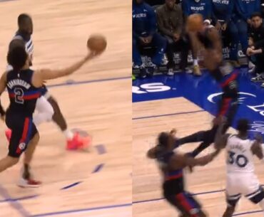 Cade Cunningham is crazy for lob off glass to Ausar Thompson over Julius Randle 😳