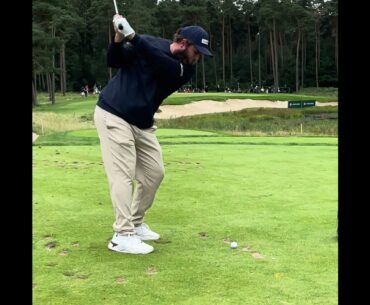 Andrew BEEF Johnston Slow Motion Iron Shot Down the Line 2024 #golf #golfswing #beefgolf