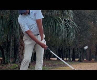 More distance with the left arm at impact in your golf swing