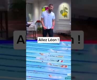 🫶 Phelps qui encourage l’homme qui bat ses records ! #paris2024 #olympics2024 #olympics