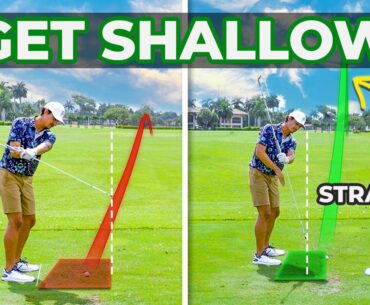 How to shallow the golf club to hit longer, straighter drives