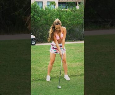 Amazing Golf Swing you need to see | Golf Girl awesome swing | Golf shorts | Claire He