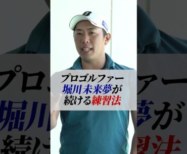 プロのアイアンショットが身につく!!堀川プロが長く続ける左手1本を使ったアイアン上達法 #ゴルフ #ゴルフ練習法 #アイアン #堀川未来夢 #プロゴルファー