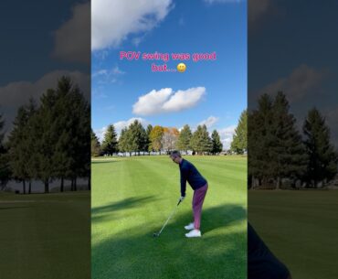 When swing was good but…😂 #golfbeginner #golfgirl #golfswing #ilovegolfing #golffail #lana #golf