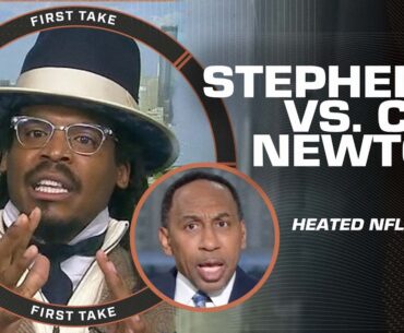 Cam Newton SCOLDS Stephen A. 👀 WATCH WHAT YOU SAY ABOUT LAMAR JACKSON 🗣️ | First Take