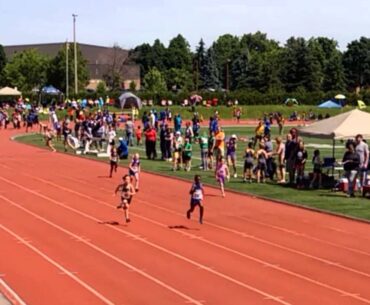 Naomi S ~ 100m race @ Flying Angels Track Meet (mite division)