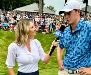Amanda Balionis shares 'favorite moment' of Davis Thompson's PGA win with sweet picture