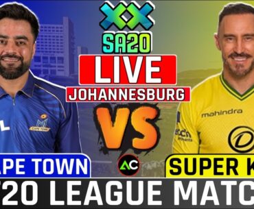 Live SaT20 League Mi Cape Town vs Joburg Super Kings Match-4 | Today Live Cricket Match Sat20 League