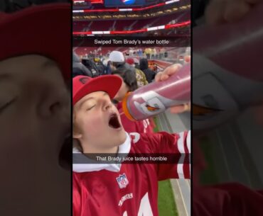 He tasted TOM BRADY’S drink 😳😱