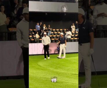 Tiger Woods and Rickie Fowler take it all in at #TGL Opening Night #TGLGolf