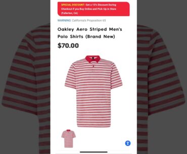 Motorhelmets Store Sale Oakley Aero Striped Men's Polo Active Lifestyle Shirts #shortsvideo #youtube