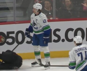 Quinn Hughes 🚫Game Misconduct🚫 for Boarding Josh Norris