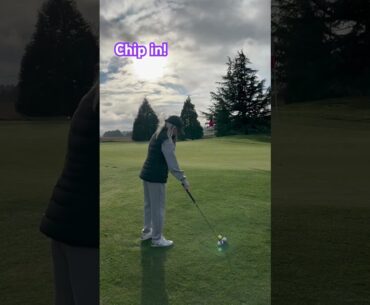 Wait for the end #chipin #holeinone #golf #juniorgolfer #golfswing #golfer #golfgirl #juniorgolf