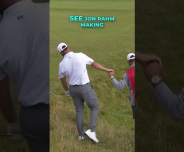 Jon Rahm's Impressive Shot from the Rough ⬆️⬇️