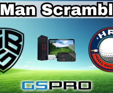 SCRAMBLE With GSPro Course Designer CDRUM Using Square Golf Launch Monitor!