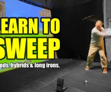 Impact becomes easy if we learn to sweep along the ground with woods, hybrids and long irons…
