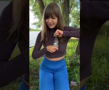 How to open a soda in the wild without biting the dust 💦 #hack #survival #outdoor
