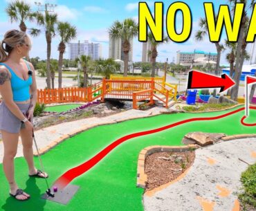 We Found an AWESOME Mini Golf Course at a Waterpark!