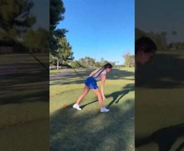 Swing tips for newbie | Golf Girl awesome swing | Golf shorts