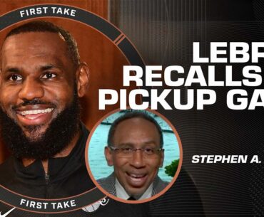 Stephen A. reacts to LeBron saying he was unguardable in pickup game vs. Michael Jordan | First Take