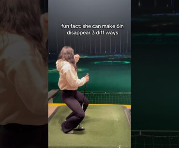 Golf girl likes a hole in one or three