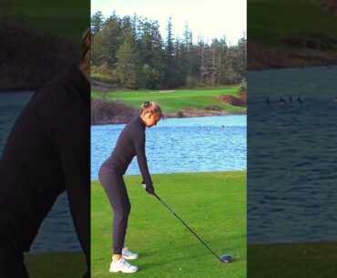 Perfect new year swing #golf #golfgirl #golfskill #golfswing #golfer #ladygolfer #golflife
